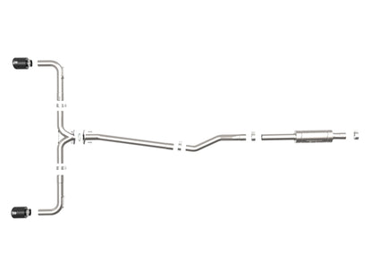 aFe Takeda 2-1/2in 304 SS Cat-Back Exhaust w/ Black Tips 14-18 Mazda 3 L4 2.0L/2.5L aFe