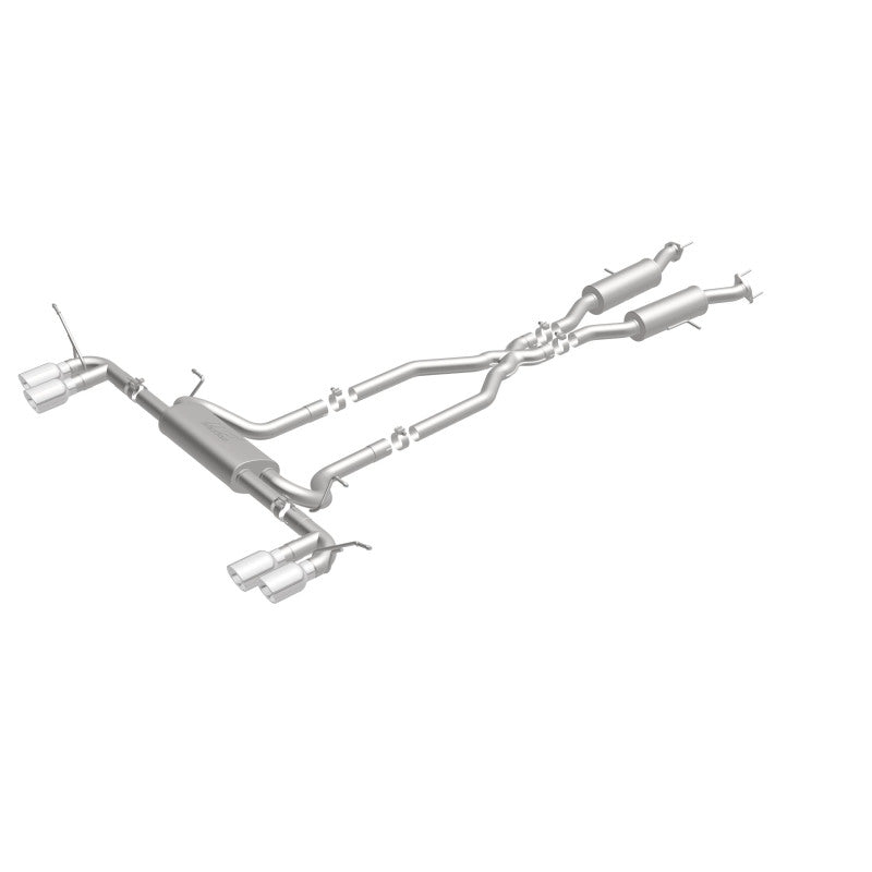 MagnaFlow Cat Back, SS, 2.5in, Quad Split Polish 4in tip 14-15 Jeep Grand Cherokee 3.6L/5.7L V6/V8 Magnaflow