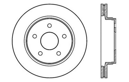 StopTech 04-06 Dodge Durango / 02-10 Ram 1500 (exc Mega Cab) Front Left Slotted & Drilled Rotor Stoptech