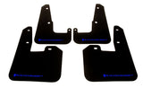 Rally Armor UR Mudflaps Black Urethane Blue Logo 2011-2014 WRX Hatchback / 2008-2014 STI Hatchback