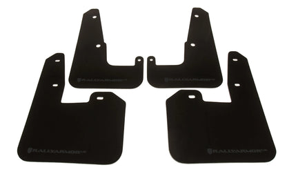 Rally Armor 11+ STI/WRX Sedan Only UR Black Mud Flap w/ Grey Logo - eliteracefab.com