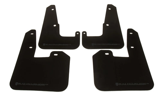 Rally Armor 11+ STI/WRX Sedan Only UR Black Mud Flap w/ Grey Logo - eliteracefab.com