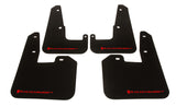 Rally Armor UR Mudflaps Black Urethane Red Logo 2011-2014 WRX Sedan / 2011-2014 STI Sedan