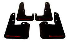 Load image into Gallery viewer, Rally Armor UR Mudflaps Black Urethane Red Logo 2011-2014 WRX Hatchback / 2008-2014 STI Hatchback - eliteracefab.com