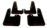 Rally Armor UR Mudflaps Black Urethane Red Logo 2011-2014 WRX Hatchback / 2008-2014 STI Hatchback