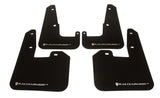 Rally Armor UR Mudflaps Black Urethane Silver Logo 2011-2014 WRX Sedan / 2011-2014 STI Sedan