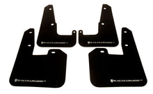 Load image into Gallery viewer, Rally Armor UR Mudflaps Black Urethane Silver Logo 2011-2014 WRX Hatchback / 2008-2014 STI Hatchback - eliteracefab.com