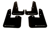 Rally Armor UR Mudflaps Black Urethane Silver Logo 2011-2014 WRX Hatchback / 2008-2014 STI Hatchback