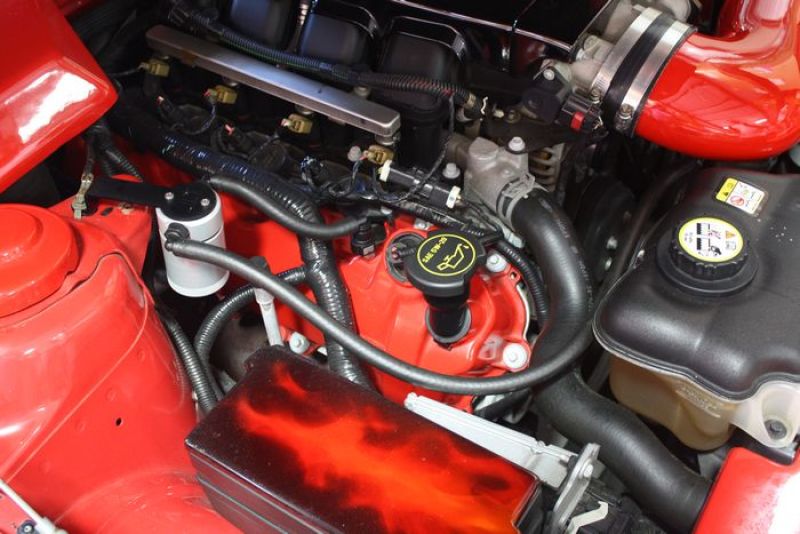 J&L 05-10 Ford Mustang GT/Bullitt/Saleen Passenger Side Oil Separator 3.0 - Clear Anodized - eliteracefab.com