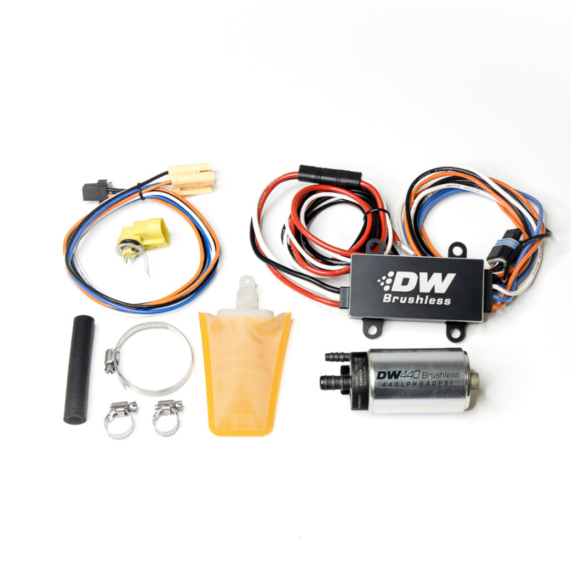 DeatschWerks 94-98 Nissan 240SX 440lph In-Tank Brushless Fuel Pump w/9-0913 Instl kit/C102 Contrllr - eliteracefab.com