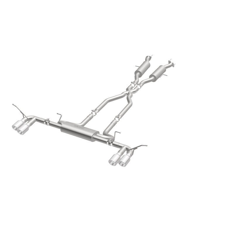 MagnaFlow Cat Back, SS, 2.5in, Quad Split Polish 4in tip 14-15 Jeep Grand Cherokee 3.6L/5.7L V6/V8 Magnaflow