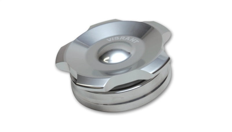 Vibrant 2.75in OD Aluminum Weld Bungs w/ Polished Aluminum Threaded Cap (incl. O-Ring) Vibrant