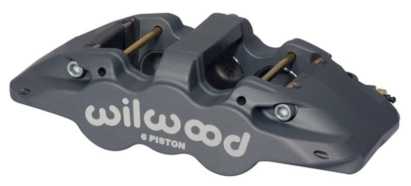 Wilwood Caliper-Aero6-L/H - Black Anodize (.80 Thk Pad) 1.62/1.12/1.12in Pistons 1.25in Disc Wilwood