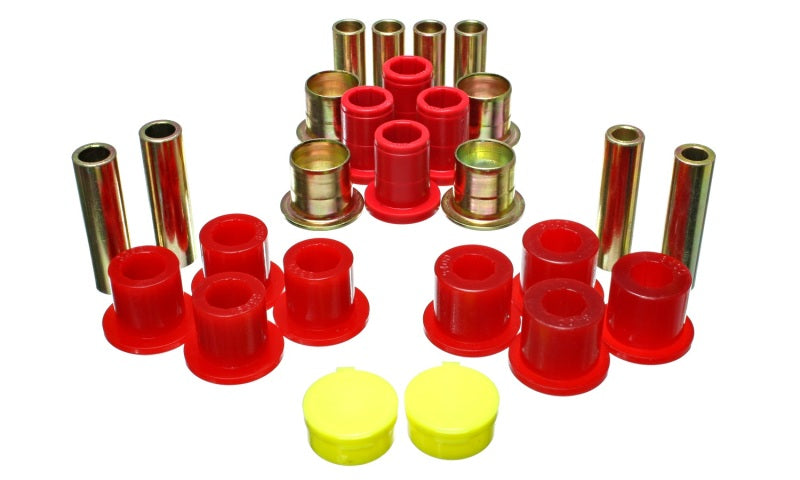 Energy Suspension 87-04 Dodge Dakota / 98-03 Durango 4WD Red Front End Control Arm Bushing Set - eliteracefab.com