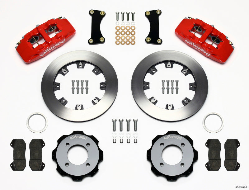 Wilwood Dynapro 6 Front Hat Kit 12.19in Red 2011 Fiesta - eliteracefab.com