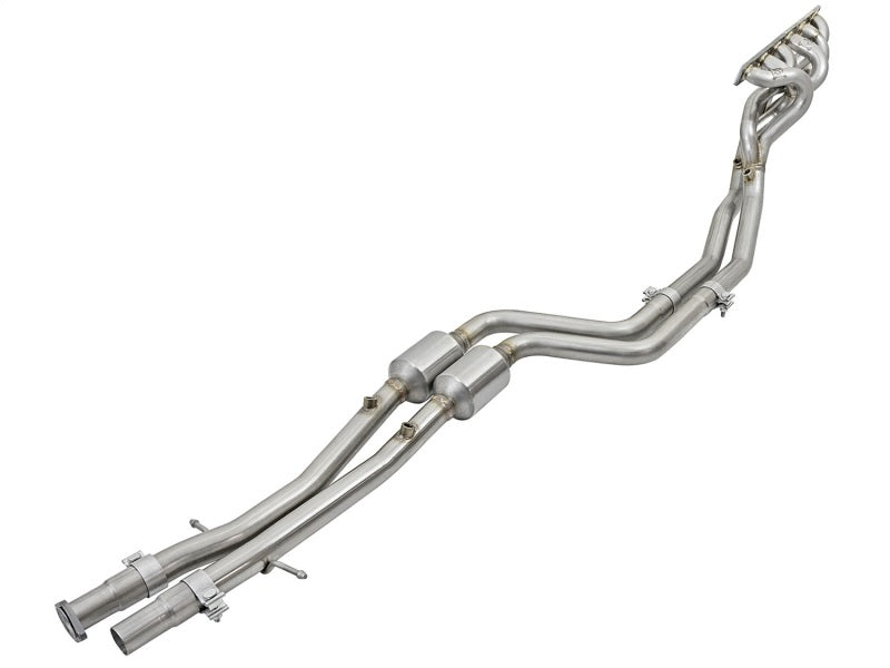 aFe Twisted Steel Long Tube Headers w/ Mid Pipes (Catted) 96-99 BMW M3 L6-3.2L S52 - eliteracefab.com