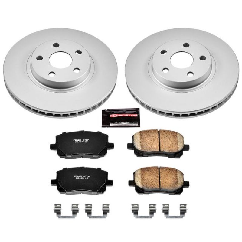 Power Stop 03-08 Pontiac Vibe Front Z17 Evolution Geomet Coated Brake Kit - eliteracefab.com