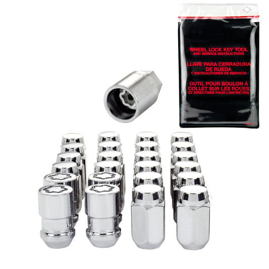 McGard M12x1.5 Chrome 6 Lug Wheel Install Kit Cone Seat - 84657