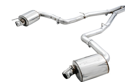 AWE Tuning 2015+ Dodge Challenger 6.4L/6.2L Non-Resonated Touring Edition Exhaust - Use Stock Tips AWE Tuning