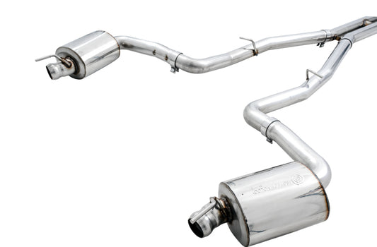 AWE Tuning 2015+ Dodge Challenger 6.4L/6.2L Non-Resonated Touring Edition Exhaust - Use Stock Tips AWE Tuning