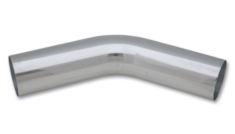 Vibrant 2in O.D. Universal Aluminum Tubing (45 degree bend) - Polished - eliteracefab.com