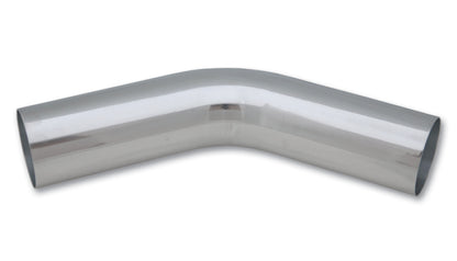 Vibrant 3.5in O.D. Universal Aluminum Tubing (45 degree bend) - Polished - eliteracefab.com