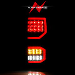ANZO 2007-2013 Toyota Tundra LED Taillights Plank Style Black w/Smoke Lens - eliteracefab.com