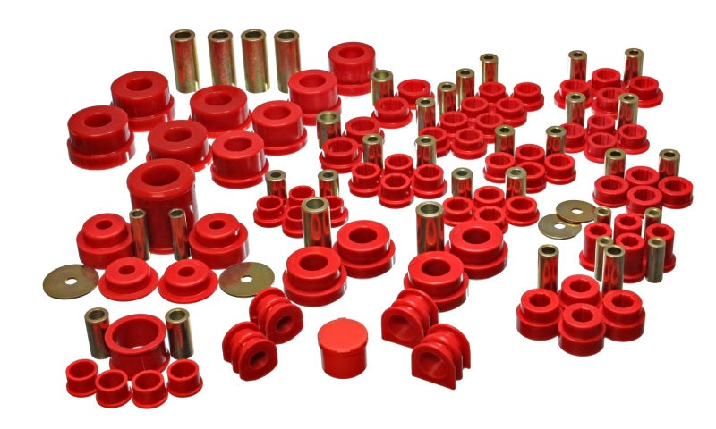 Energy Suspension 02-09 Nissan 350Z / 03-07 Infiniti G35 Coupe Red Hyper-Flex Master Bushing Set - eliteracefab.com