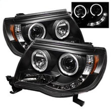 Load image into Gallery viewer, Spyder Toyota Tacoma 05-11 Projector Headlights LED Halo LED Black High H1 Low H1 PRO-YD-TT05-HL-BK - eliteracefab.com