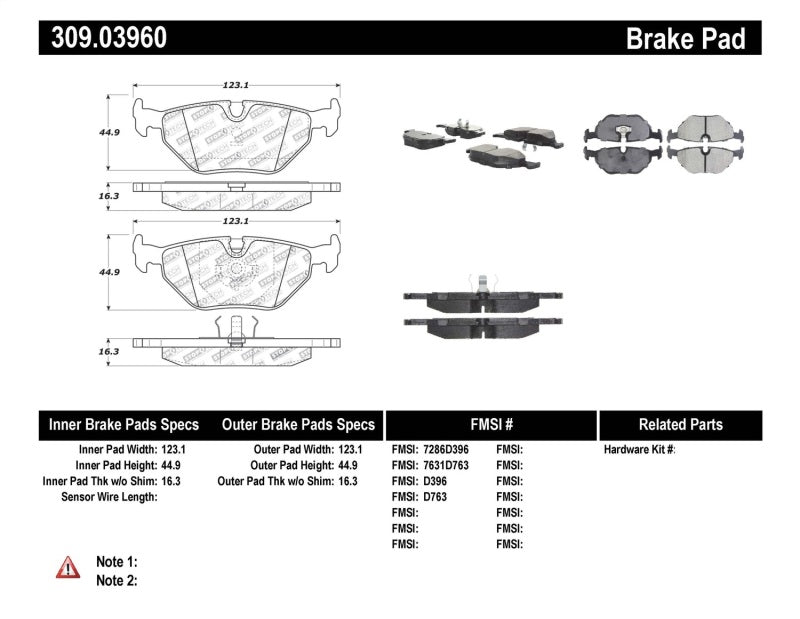 StopTech Performance 87-99 BMW M3 / 89-93 M5 / 98-02 Z3 Rear Street Performance Brake Pads - eliteracefab.com