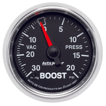 Autometer GS 52mm 30 in Hg/20 psi Mechanical Vacuum/Boost Gauge 3807