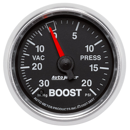 Autometer GS 52mm 30 in Hg/20 psi Mechanical Vacuum/Boost Gauge 3807
