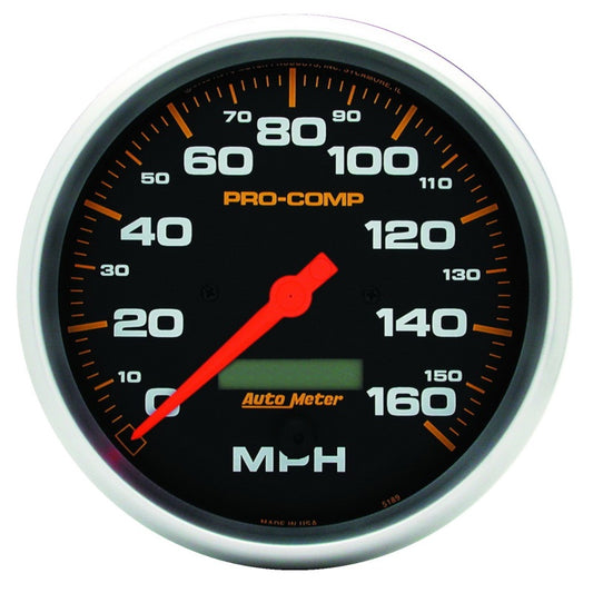 Autometer Pro-Comp 5in 160mph Electric Speedometer w/ LCD Odometer 5189