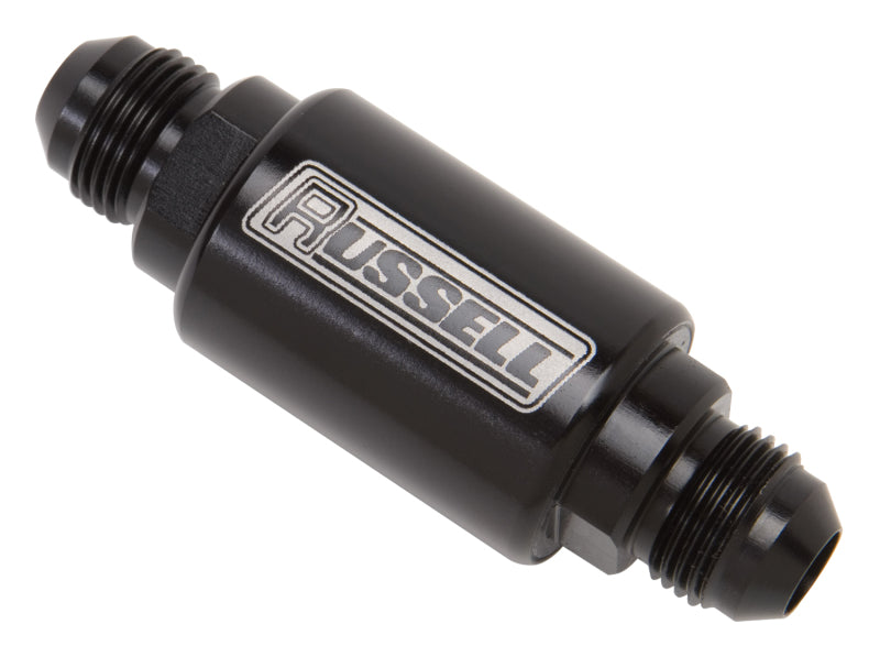 Russell Performance Black Anodized (3in Length 1-1/4in dia. -6 male inlet/outlet) - eliteracefab.com