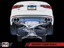 Load image into Gallery viewer, AWE Tuning Audi B9 S4 SwitchPath Exhaust - Non-Resonated (Black 102mm Tips) - eliteracefab.com