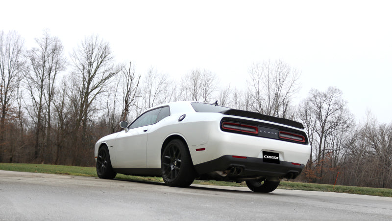 Corsa 15-17 Dodge Challenger Sport Cat-Back Dual Rear Exit with Twin 3.5in Polished Pro-Series Tips CORSA Performance