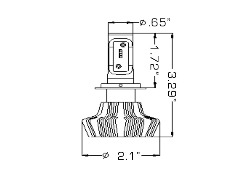 Oracle H7 4000 Lumen LED Headlight Bulbs (Pair) - 6000K - eliteracefab.com