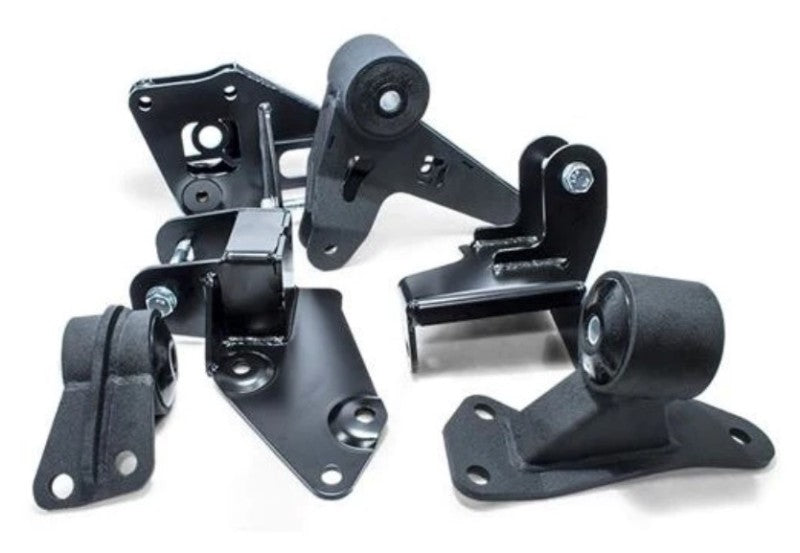 Innovative 96-00 Honda Civic Conversion Engine Mount Kit K-Series Black Steel Mounts 60A Bushings