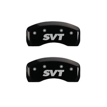 Load image into Gallery viewer, MGP 4 Caliper Covers Engraved Front &amp; Rear SVT Black finish silver ch MGP