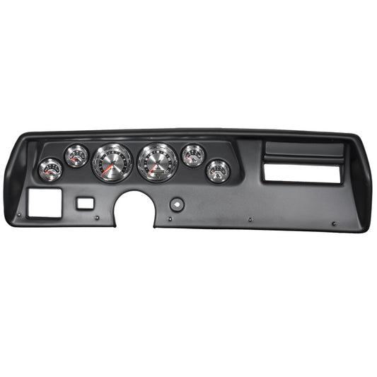 Autometer American Muscle Gauge Kit 6 Pc Chevelless/Monte 70-72 Tach/Mph/Fuel/Oilp/Wtmp/Volt 7025