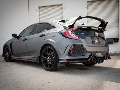 aFe Takeda 2.5in 304SS Axle-Back Exhaust System 17-19 Honda Civic Type R L4-2.0L (t) - BL Flame Tip aFe