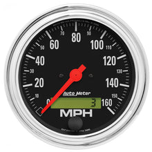 Load image into Gallery viewer, Autometer Traditional Chrome 3-3/8in 160 MPH Electric Speedometer w/ LCD Odometer