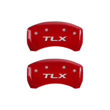 Load image into Gallery viewer, MGP 4 Caliper Covers Engraved Front Acura Engraved Rear TLX Red finish silver ch - eliteracefab.com