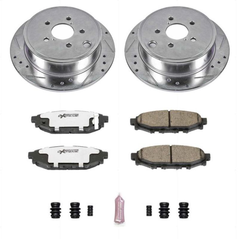 Power Stop 13-16 Subaru BRZ Rear Z26 Street Warrior Brake Kit - eliteracefab.com