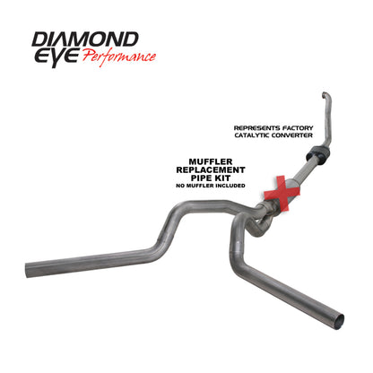 Diamond Eye KIT 4in TB MFLR RPLCMENT PIPE DUAL SS 94-97 5 7 3L F250/F350 PWRSTROKE NFS W CARB STDS Diamond Eye Performance