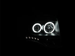 ANZO USA Ford Expedition Projector Headlights W/ Halo Black; 2007-2014 - eliteracefab.com