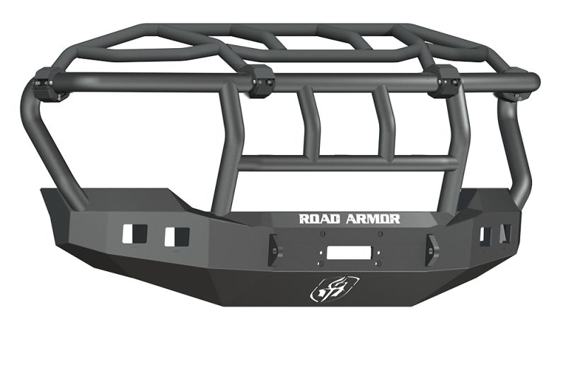 Road Armor 11-16 Ford F-250 Stealth Front Winch Bumper w/Intimidator Guard - Tex Blk Road Armor