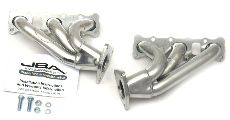 JBA 04-15 Nissan 4.0L V6 1-5/8in Primary Silver Ctd Cat4Ward Header - eliteracefab.com