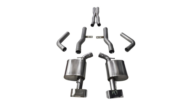 Corsa 15-16 Dodge Challenger SRT / Scat Pack / R/T 6.4L Polished Xtreme Cat-Back Exhaust - eliteracefab.com