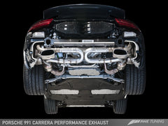 AWE Tuning 991 Carrera Performance Exhaust - Use Stock Tips - eliteracefab.com